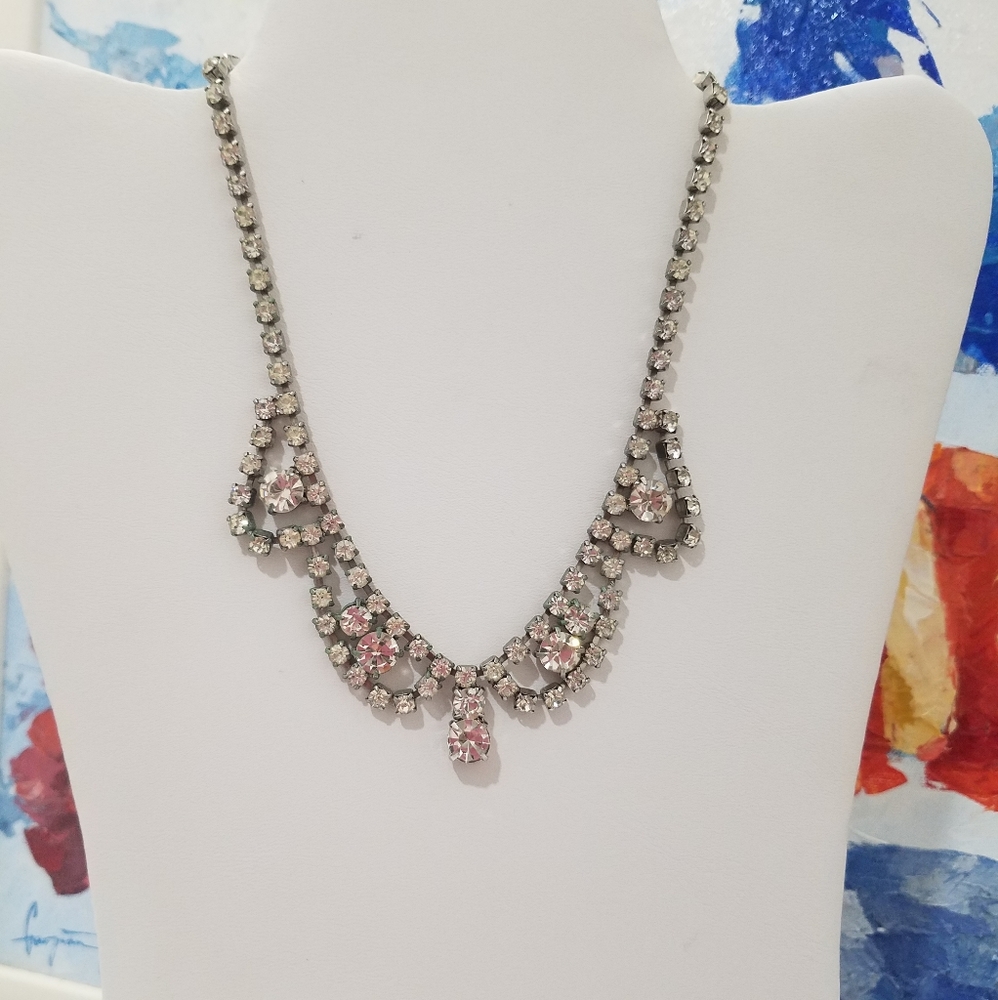 White rhinestone necklace